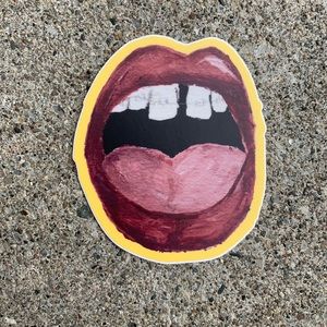 3/$15‼️ Gap Tooth Sticker